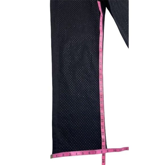 INC Rhinestone Jeans Women's 27 SMALL Black High-Rise Straight Pockets NWOT - Picture 5 of 16